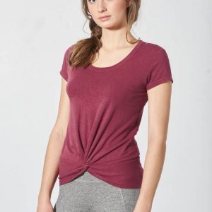 Ekologisk Yoga T-Shirt Hampa/Bomull/Elastan Dam